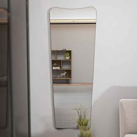 Vitros Glass Wall Mirror with Black Wooden Frame