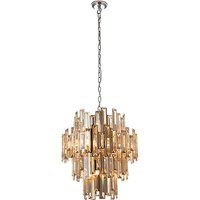 Viviana 12 Lights Crystal Pendant Light In Polished Chrome