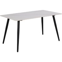 Waldorf Ceramic Dining Table Rectangular In White And Black