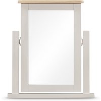Waldorf Dressing Mirror With Oak And White Wooden Frame