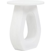 Walhalla Wooden Round End Table In White