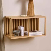 Warsaw Wooden Wall Shelf With 2 Shelves - Oak