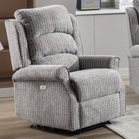 Warth Fabric Electric Recliner 1 Seater Sofa In Latte
