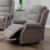 Warth Fabric Recliner 1 Seater Sofa In Latte