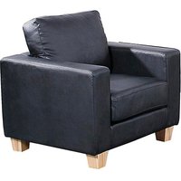 Caridad PU Leather 1 Seater Sofa In Black