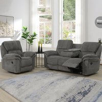 Wauchula Fabric Recliner 3+1+1 Seater Sofa Set - Stone