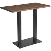 Wausau Wooden Rectangular Bar Table In Smoked