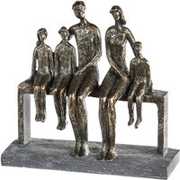 We Are Family Poly Design Sculpture In Antique Bronze And Grey