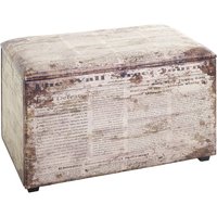 Welch Leather Storage Ottoman In Motif