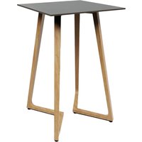 Wichita 12mm HPL Top Black Bar Table 70cm with Oak Legs