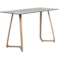 Wichita 12mm HPL Top Grigio Bar Table 180cm with Oak Legs