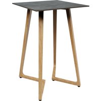 Wichita 12mm HPL Top Italian Stone Bar Table 70cm with Oak Legs
