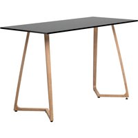Wichita 18mm MFC Top Black Bar Table 180cm with Oak Legs