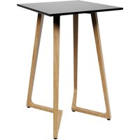 Wichita 18mm MFC Top Black Bar Table 70cm with Oak Legs