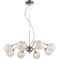 Wimbledon 8 Light Crystal Shade Pendant Light In Chrome