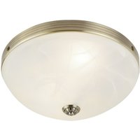 Windsor 2 Light Ceiling Flush In Antique Brass Windsor 2 Light Ceiling Flush In Antique Brass