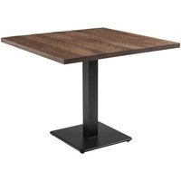 Wingate Large Wooden Square Dining Table In Smoked