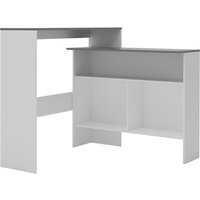 Winnie Wooden Bar Table With 2 Table Tops In Grey And White