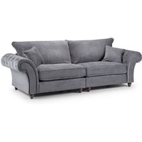 Winnsboro Fabric 4 Seater Sofa In Grey