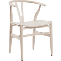 Winona Solid Beech Wood Armchair In Whitewash