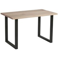 Worley 120cm Wooden Dining Table In Extra White And Black