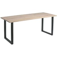 Worley 180cm Wooden Dining Table In Extra White And Black