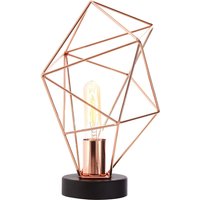 Wyrato Copper Wire Frame Table Lamp With Matte Black Base