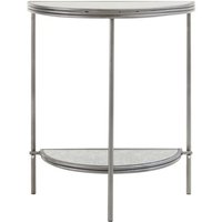 Xaria Mirrored Console Table Semi Circle In Distressed Effect