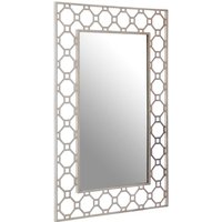 Zaria Arabesque Wall Bedroom Mirror In Antique Silver Frame