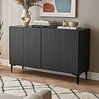 Zeynep Wooden Sideboard with 4 Doors in Anthracite