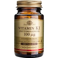 Click to view product details and reviews for Solgar Vitamin K1 100mcg X 100 Tablets. Click to view product details and reviews for Solgar Vitamin K1 100mcg X 100 Tablets.