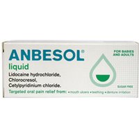 Click to view product details and reviews for Anbesol Liquid 15ml. Click to view product details and reviews for Anbesol Liquid 15ml.