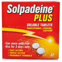Click to view product details and reviews for Solpadeine Plus Soluble Tablets X 32 Tablets. Click to view product details and reviews for Solpadeine Plus Soluble Tablets X 32 Tablets.