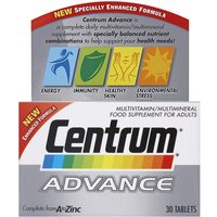 Click to view product details and reviews for Centrum Advance Multivitamin X 30 Tablets. Click to view product details and reviews for Centrum Advance Multivitamin X 30 Tablets.