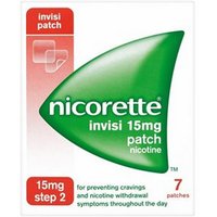 Click to view product details and reviews for Nicorette Invisi Patches 15mg X 7. Click to view product details and reviews for Nicorette Invisi Patches 15mg X 7.