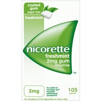 Click to view product details and reviews for Nicorette Chewing Gum 2mg X 105 Freshmint. Click to view product details and reviews for Nicorette Chewing Gum 2mg X 105 Freshmint.