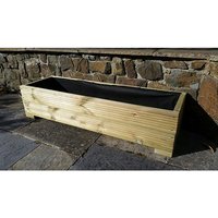 Lined Decking Garden Trough Planter 35cm wide x 33cm high - various lengths
