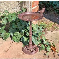 Zauberhafte Vogeltränke mit Fuss Futterschale Vogelbad Vögelchen Gusseisen Braun Zauberhafte Vogeltränke mit Fuss Futterschale Vogelbad Vögelchen Gusseisen Braun