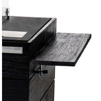 Happy Cocooning Seitentische Teak Black Ablage für Feuertisch 2 Stück Happy Cocooning Seitentische Teak Black Ablage für Feuertisch 2 Stück