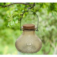 Wespenfalle Glas Gelb zum Aufhängen Landhaus Insektenfalle Vintage-Stil 13cm Wespenfalle Glas Gelb zum Aufhängen Landhaus Insektenfalle Vintage-Stil 13cm