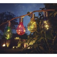4 Stück Solar Glühbirne für Garten LED Bunt Partyleuchten für Pavillon Partydeko 4 Stück Solar Glühbirne für Garten LED Bunt Partyleuchten für Pavillon Partydeko