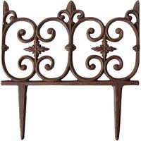 Beetzaun Beeteinfassung Gusseisen Lilie Beetumrandung Antik-Stil Braun 26x28cm Beetzaun Beeteinfassung Gusseisen Lilie Beetumrandung Antik-Stil Braun 26x28cm