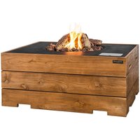 Happy Cocooning Feuertisch TEAK-Holz rechteckig schwarz 1070 x 800 mm Happy Cocooning Feuertisch TEAK-Holz rechteckig schwarz 1070 x 800 mm