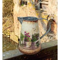 Deko Krug Zink Kräuter der Provence Zinkkrug Gießkanne Zinkkanne Vintage-Stil Deko Krug Zink Kräuter der Provence Zinkkrug Gießkanne Zinkkanne Vintage-Stil