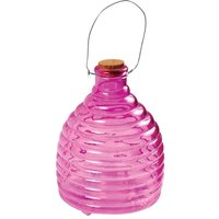 Wespenfalle Glas Groß Insektenfalle Geriffelt Pink 20cm Wespenfalle Glas Groß Insektenfalle Geriffelt Pink 20cm