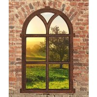 Stallfenster Gusseisen Antik-Stil Rostig Rundbogen Eisenfenster 67cm Stallfenster Gusseisen Antik-Stil Rostig Rundbogen Eisenfenster 67cm