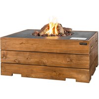 Happy Cocooning Feuertisch TEAK-Holz rechteckig grau 1070 x 800 mm Happy Cocooning Feuertisch TEAK-Holz rechteckig grau 1070 x 800 mm