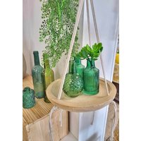 Holzschale zum Hängen Blumenkorb Obstschale Makramee Natur Dekorieren Ø 26,5 cm Holzschale zum Hängen Blumenkorb Obstschale Makramee Natur Dekorieren Ø 26,5 cm