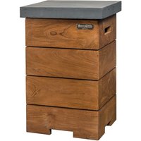 Happy Cocooning Beistelltisch Teak für Gasflasche grau 410 x 410 x 620 mm Happy Cocooning Beistelltisch Teak für Gasflasche grau 410 x 410 x 620 mm