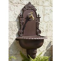 Gartentotalde 16% Rabatt Antiker Wandbrunnen mit NostalgieWaschbecken in Braun